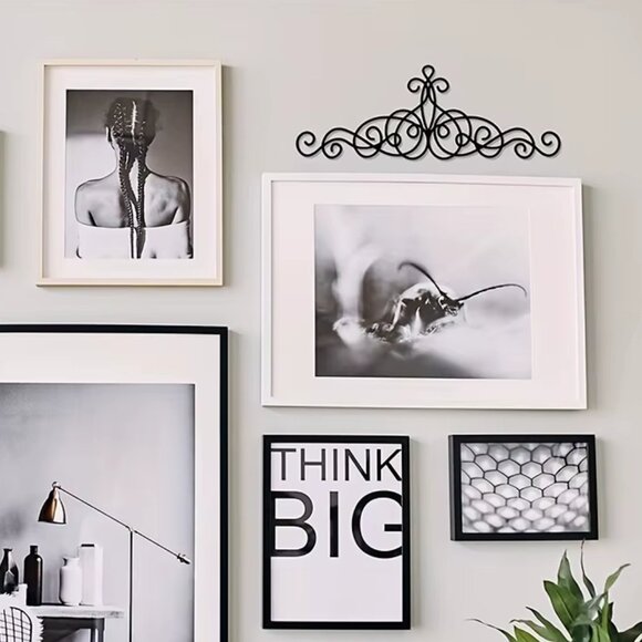 Elegant Black Metal Wall Decor - Picture 7 of 10